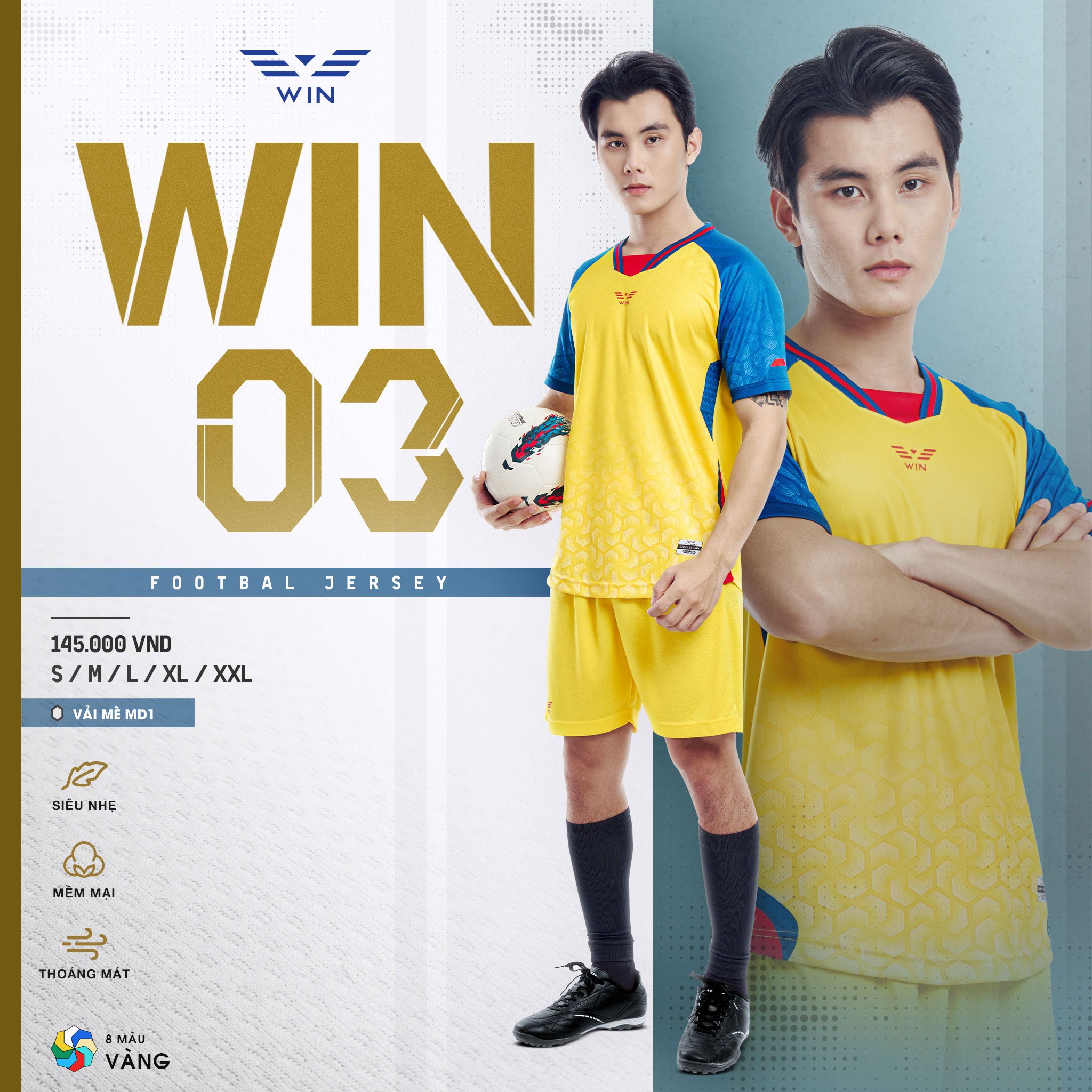 Bộ sưu tập quần áo thể thao Win 03 của WinSport 2024 màu vàng