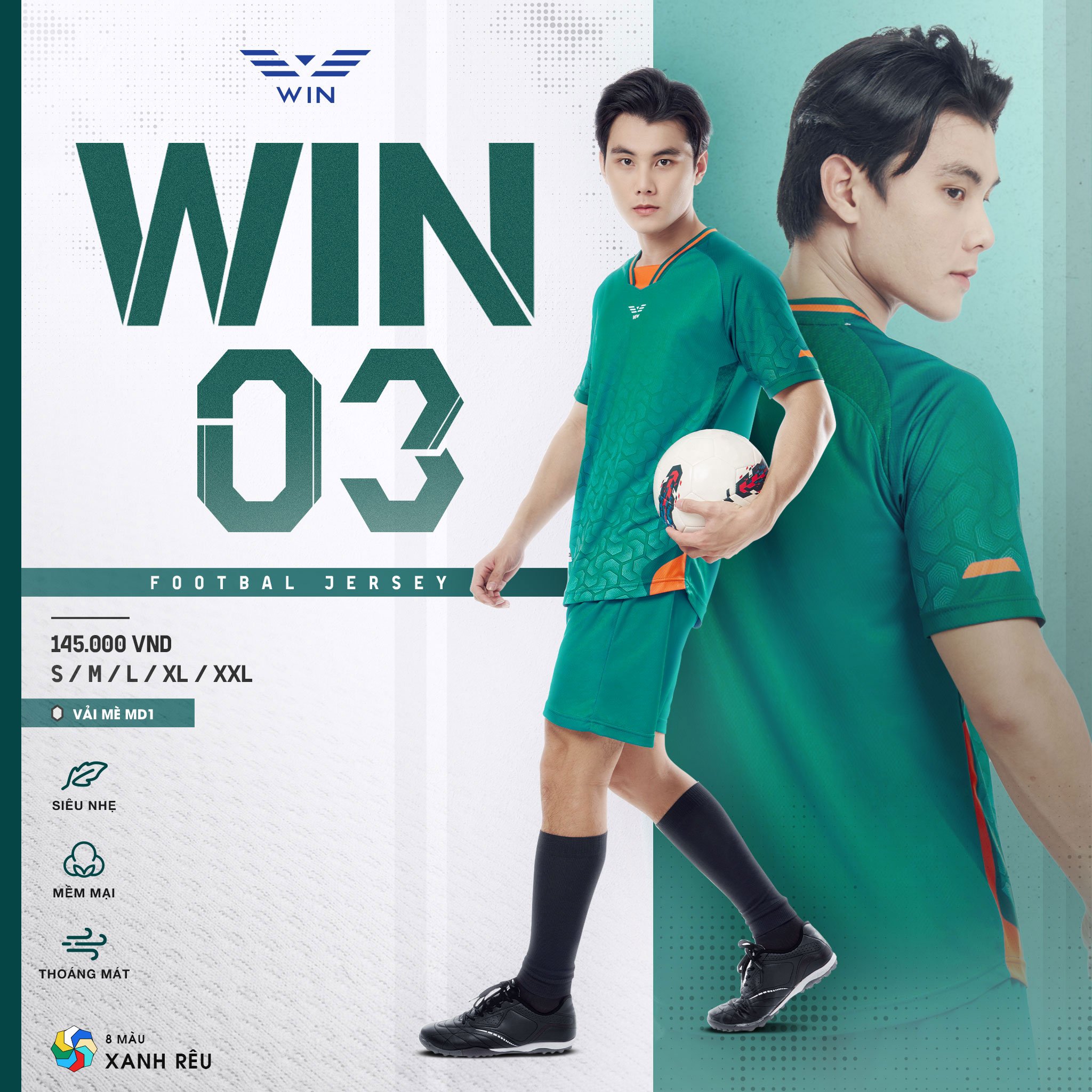 Bộ sưu tập quần áo thể thao Win 03 của WinSport 2024 màu xanh rêu